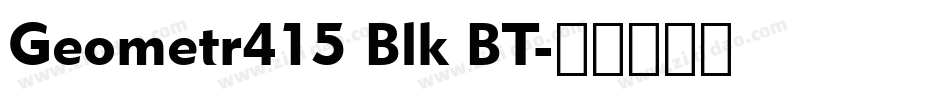 Geometr415 Blk BT字体转换